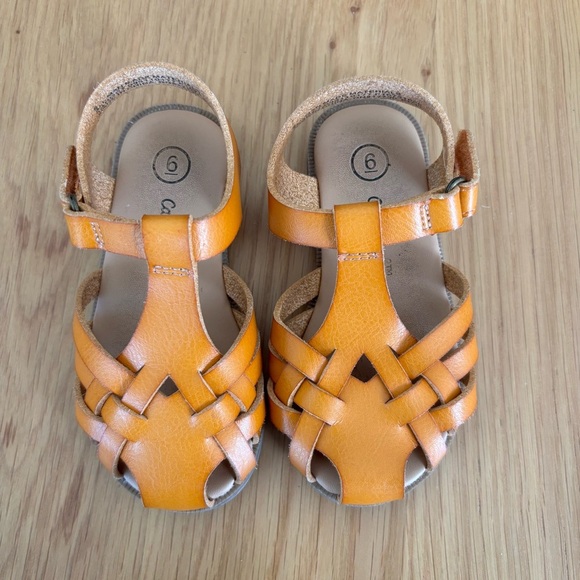 Cat & Jack brown sandals toddler girls size 6 cognac - Picture 1 of 5
